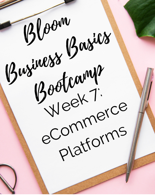 ecommerce platforms bloom business basics bootcamp