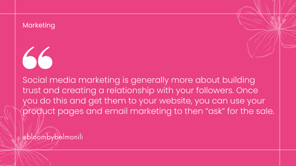 Quote about social media marketing by bloombybelmonili