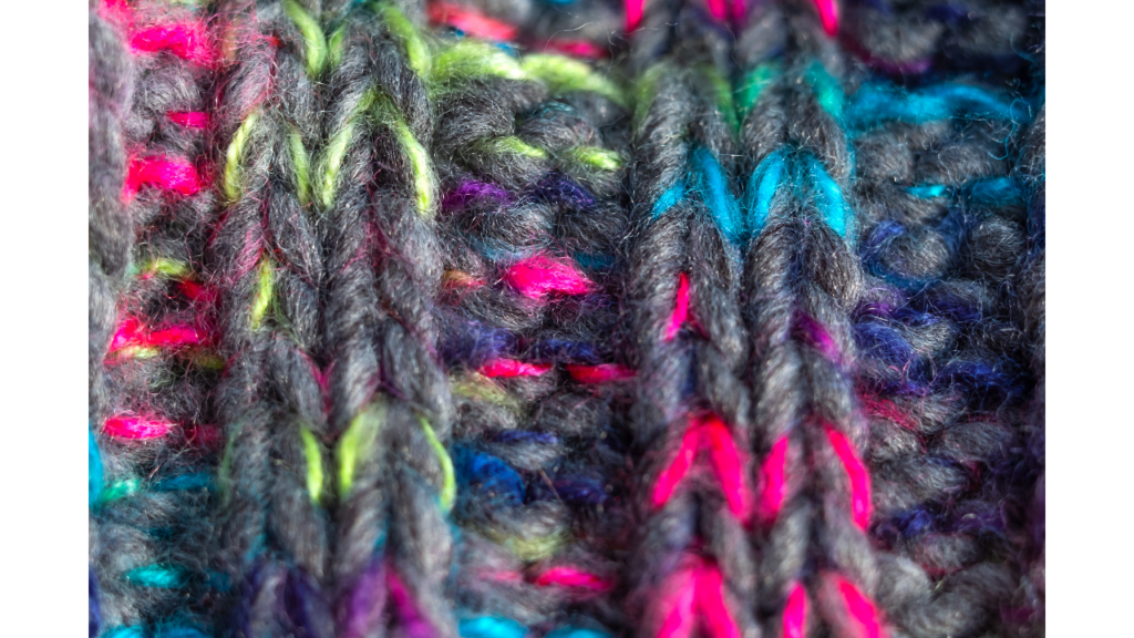 detail of knitting for types of product photography for handmade business