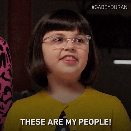 gif of little girl saying these are my people