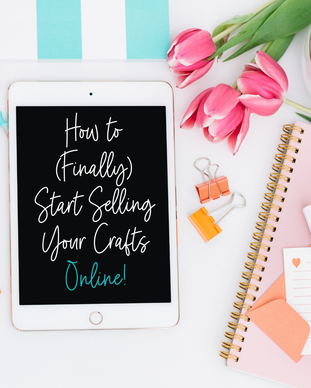 how to finally start selling your crafts online ipad screen on desk