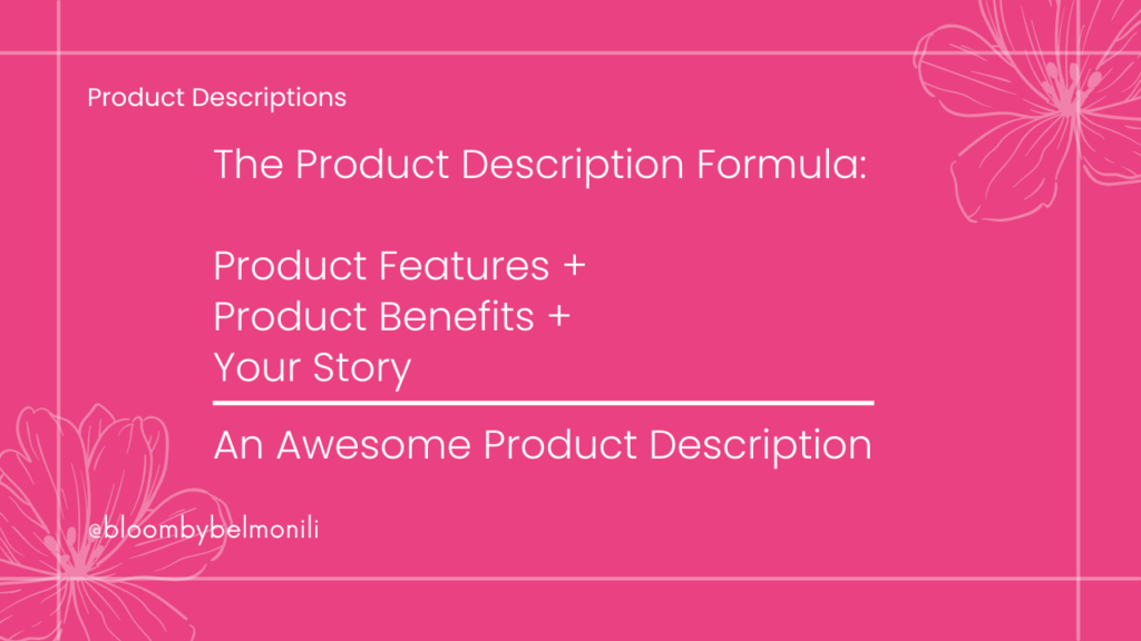 product description formula
