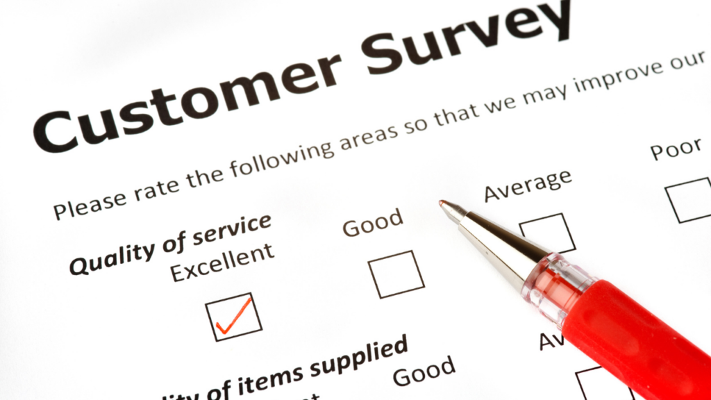 sample of a written customer survey form