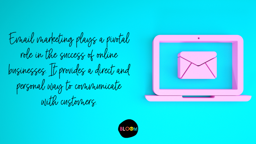 email marketing quote with an image of a computer icon and envelope icon